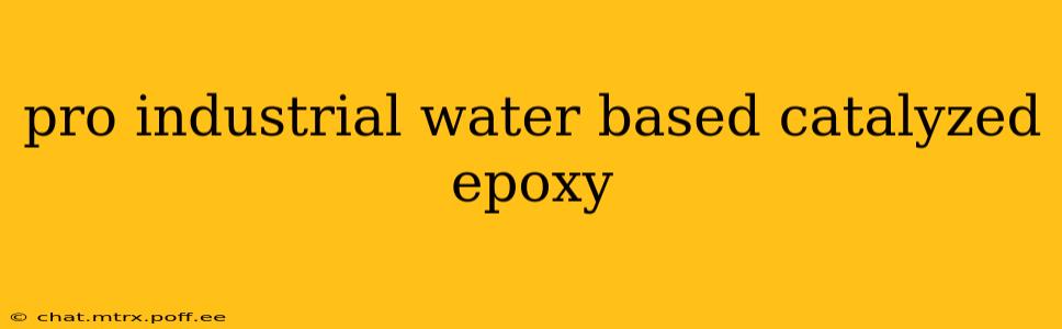 pro industrial water based catalyzed epoxy