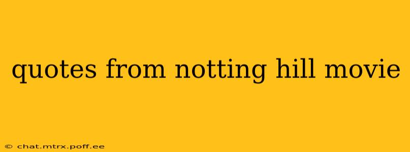quotes from notting hill movie