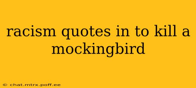 racism quotes in to kill a mockingbird