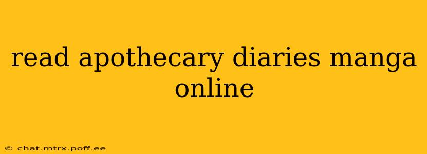 read apothecary diaries manga online