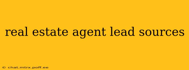real estate agent lead sources