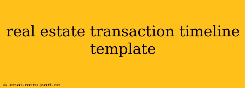 real estate transaction timeline template