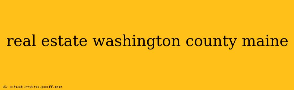 real estate washington county maine