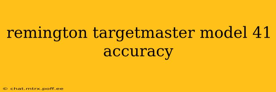 remington targetmaster model 41 accuracy