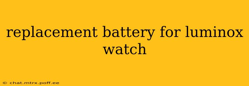 replacement battery for luminox watch