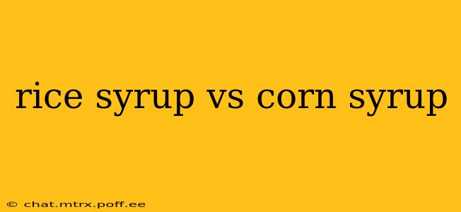 rice syrup vs corn syrup