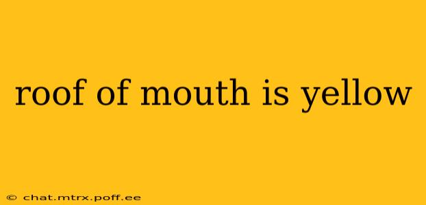 roof of mouth is yellow