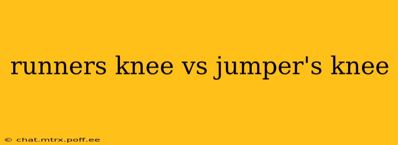 runners knee vs jumper's knee