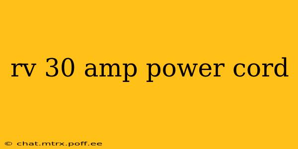 rv 30 amp power cord