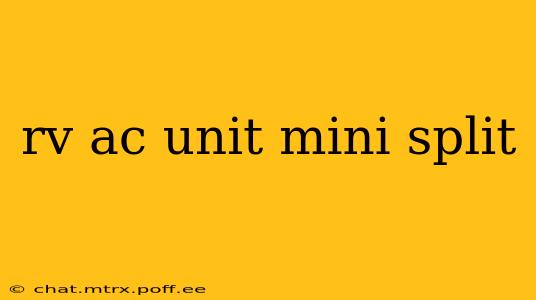 rv ac unit mini split