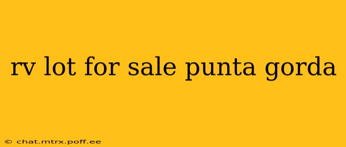 rv lot for sale punta gorda
