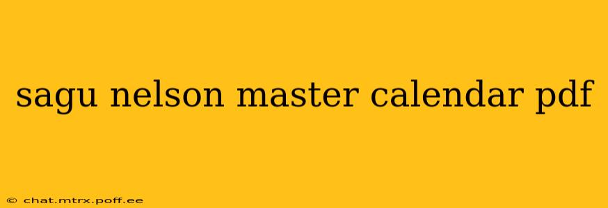 sagu nelson master calendar pdf