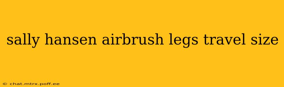 sally hansen airbrush legs travel size
