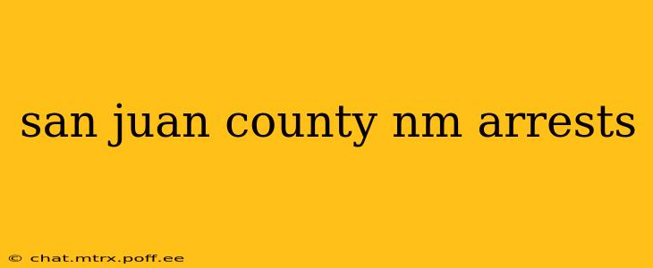 san juan county nm arrests