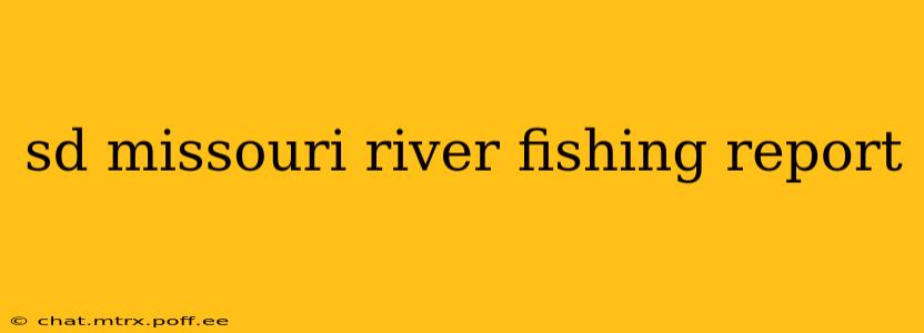 sd missouri river fishing report