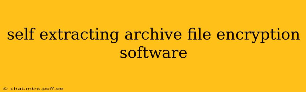 self extracting archive file encryption software