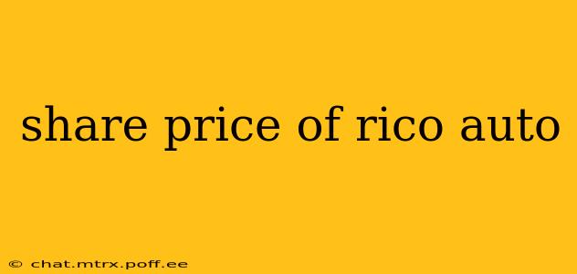 share price of rico auto