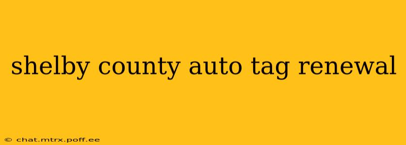 shelby county auto tag renewal