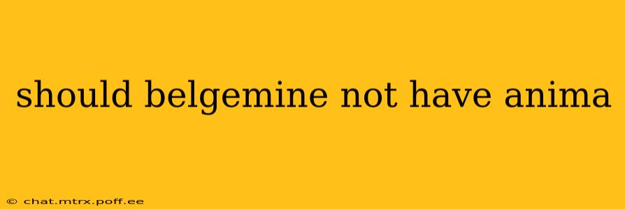 should belgemine not have anima