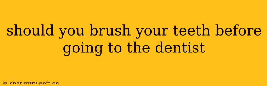 should you brush your teeth before going to the dentist