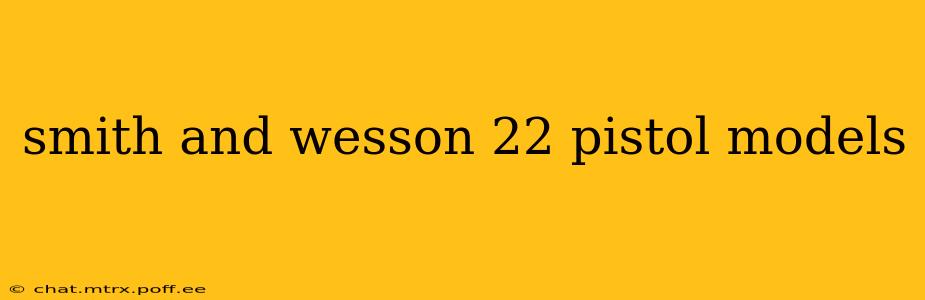 smith and wesson 22 pistol models