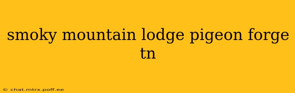 smoky mountain lodge pigeon forge tn