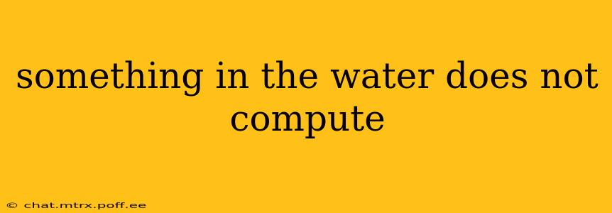 something in the water does not compute