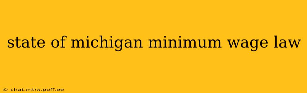 state of michigan minimum wage law