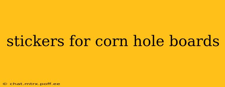 stickers for corn hole boards