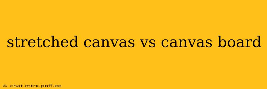 stretched canvas vs canvas board