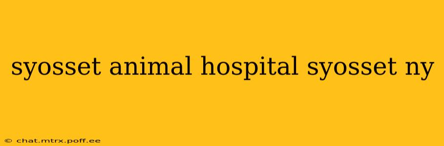 syosset animal hospital syosset ny