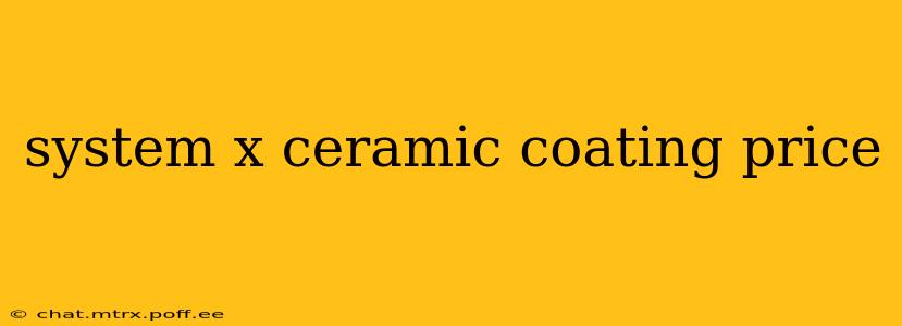 system x ceramic coating price