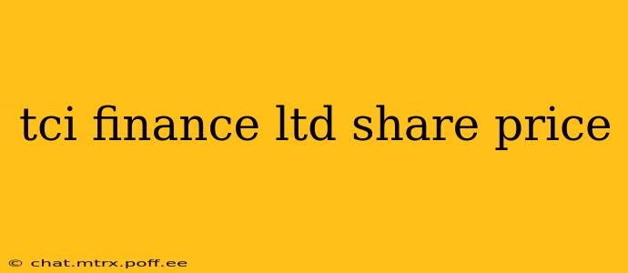 tci finance ltd share price