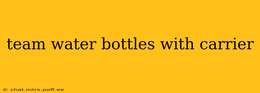team water bottles with carrier