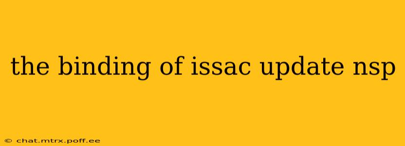 the binding of issac update nsp