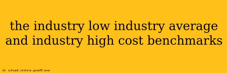 the industry low industry average and industry high cost benchmarks