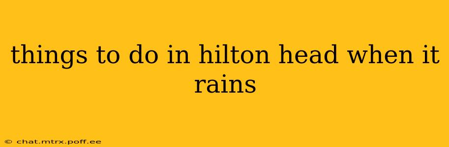 things to do in hilton head when it rains