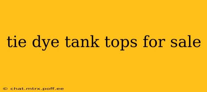 tie dye tank tops for sale