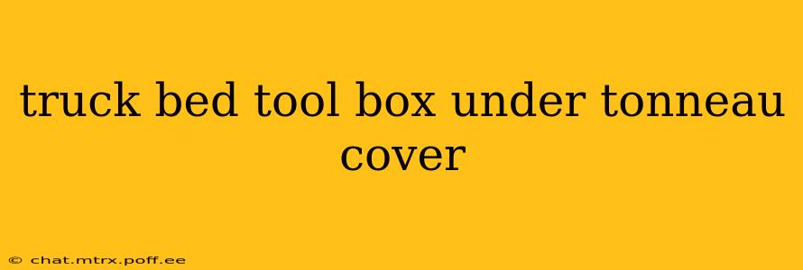 truck bed tool box under tonneau cover