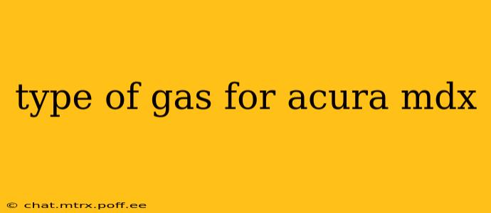 type of gas for acura mdx
