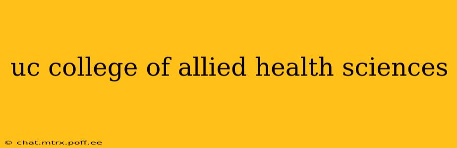 uc college of allied health sciences