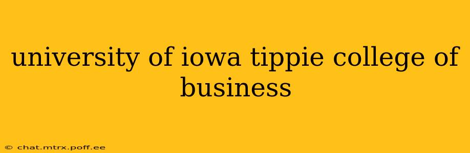 university of iowa tippie college of business