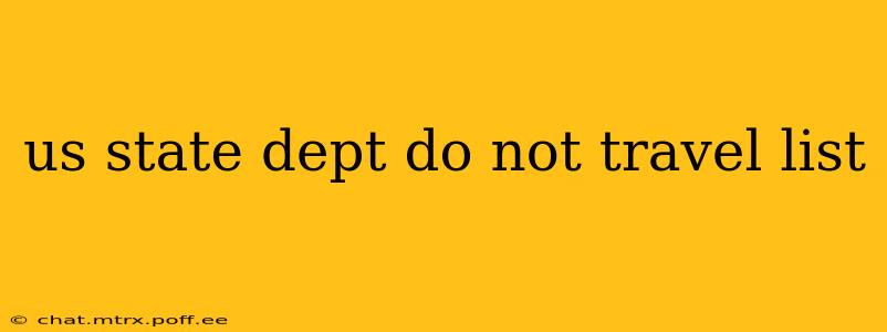 us state dept do not travel list