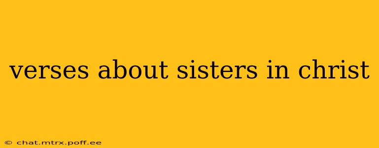 verses about sisters in christ