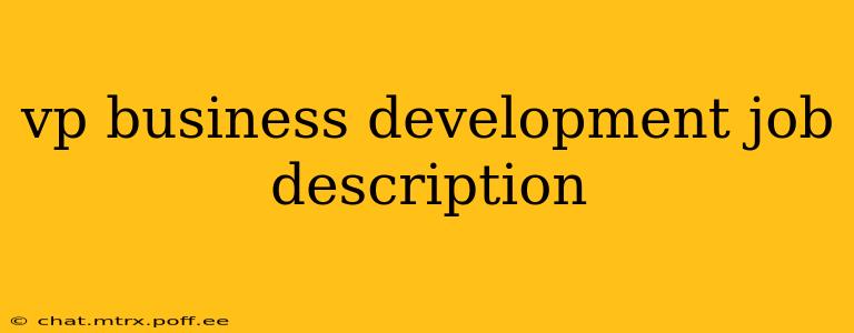 vp business development job description