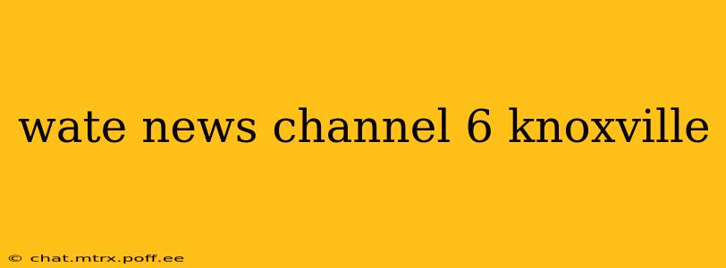 wate news channel 6 knoxville