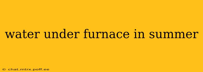 water under furnace in summer