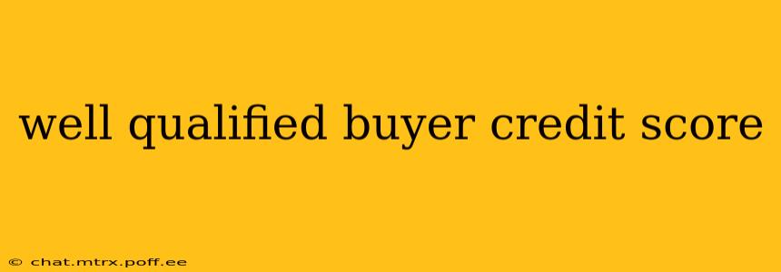 well qualified buyer credit score