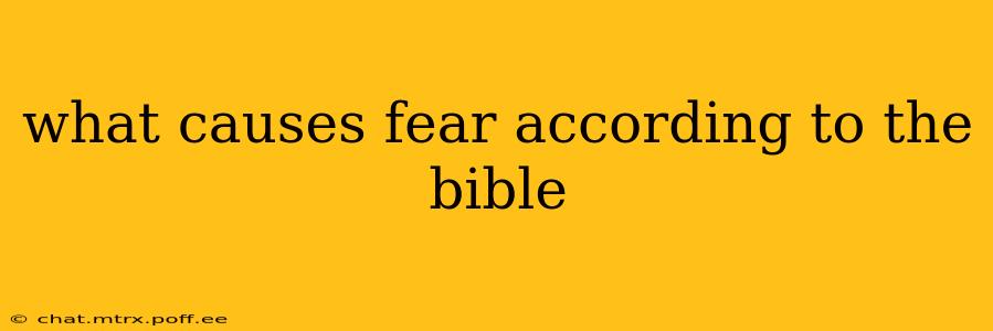 what causes fear according to the bible