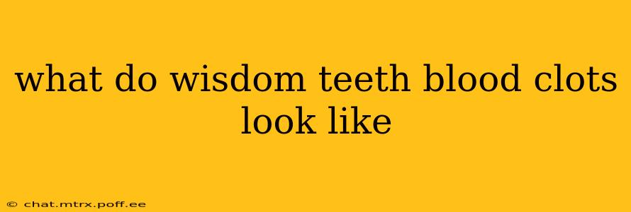 what do wisdom teeth blood clots look like
